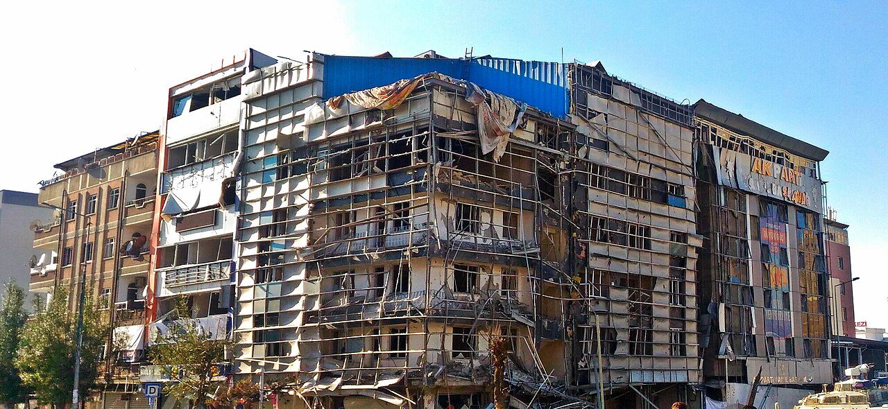 12 September 2016 Justice and Development Party building in Van after PKK terör örgütü attack with bombing car